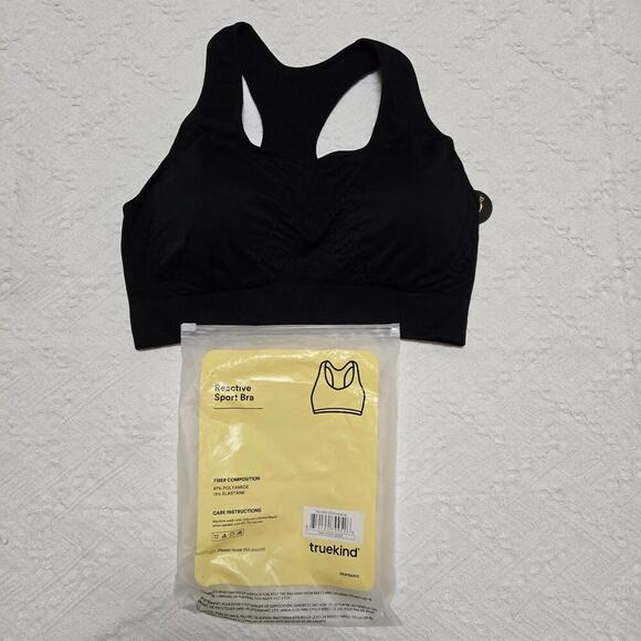 Truekind Shapermint Wireless Reactive Sport Bra sz Med Blk Nwt Shapewear - Picture 4 of 10